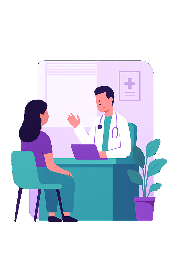 Ilustración consultorio médico